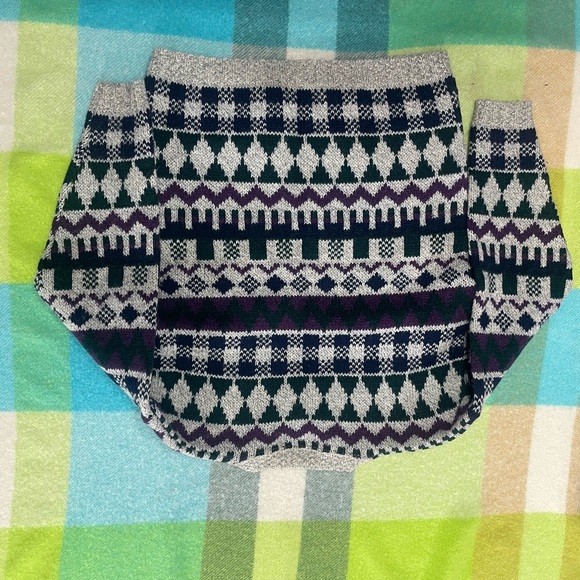 Vintage Eddie Bauer Womens Wool Sweater Geometric Plaid Made In USA - Picture 4 of 4